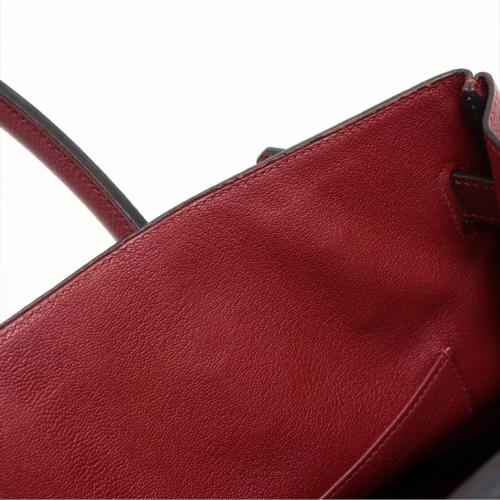 Authentic HERMES Birkin 35 courchevel leather Rouge burgundy - Picture 6 of 14